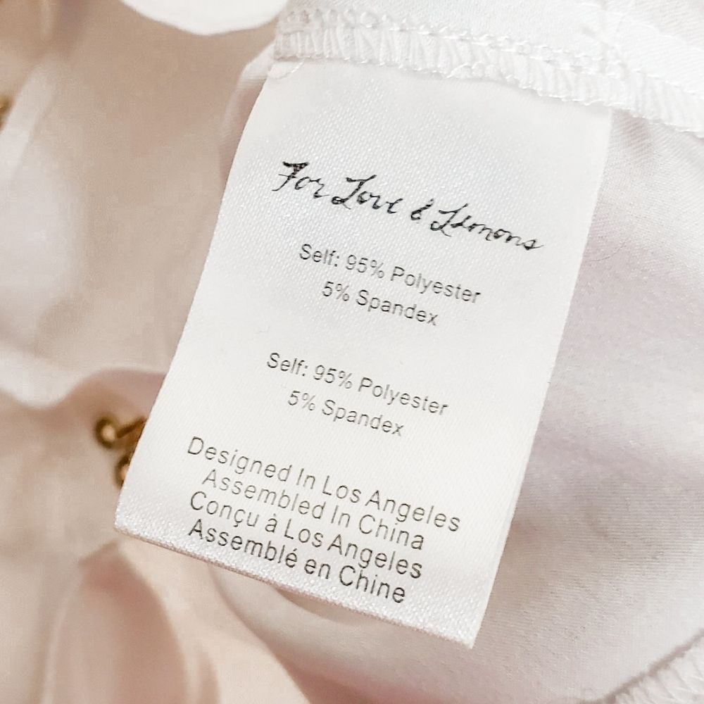 For Love And Lemons White Satin Plunge Neck Isabella Ruched Top Blouse Size XS_6